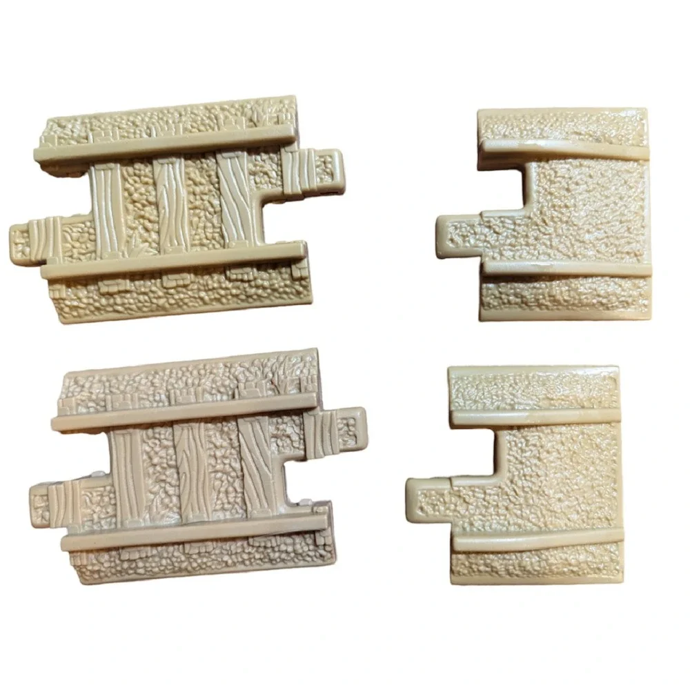 GeoTrax Large Curved Track + More, 6 Pieces Fisher Price Tan Track Plastic GUC